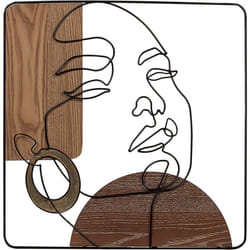 Beliani - Decorazioni murali minimaliste 50 x 50 cm Accessori Ferro mdf Marrone Californium