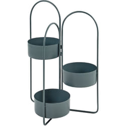 Portapiante per fiori da interno metallo Blu scuro Rotondo 56 x 26 x 75 cm Colutena