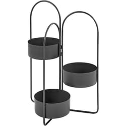 Portapiante per fiori metallo nero rotondo 56 x 26 x 75 cm Colutena