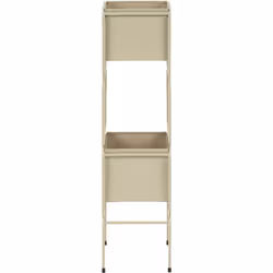 Fioriera da terra decorativa. Questo elegante e moderno portapiante a due livelli offre un modo raffinato per esporre più pia ...
