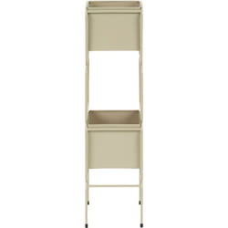 Beliani - er fioriere rotonde 20 x 20 x 75 cm in metallo beige Colutena