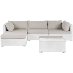 Set da giardino modulare in rattan bianco lato destro sano ii