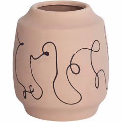 Vaso decorativo con motivo astratto. Aggiungi un tocco di moderna eleganza alla tua casa con questo accattivante vaso dal des ...