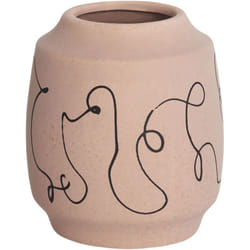 Vaso per fiori Decorazione casa Gres motivo astratto Impermeabile Sabbia Beige Skate