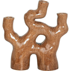 Beliani - Vaso per Fiori Decorazione Casa Gres Impermeabile Marrone Barbus