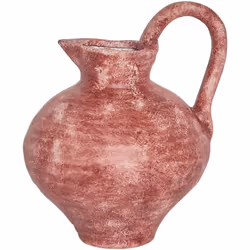 Vaso decorativo con manico ed effetto anticato. Arricchisci il tuo arredamento con questo vaso in gres dallo stile retrò, pro ...