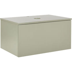 Beliani - Mobile da bagno sospeso a parete con frontale scanalato a 1 cassetto 80 x 52 cm Verde Alzira