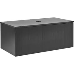 Beliani - Mobile da bagno sospeso a parete con frontale scanalato a 1 cassetto 60 x 52 cm Nero Alzira