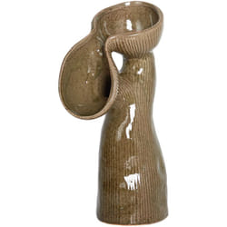 Vaso per fiori in gres verde 28 cm Calamus