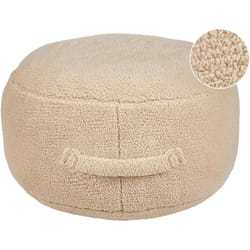 Pouf Cuscino Rotondo Poliestere Tinta Unita beige 50 x 50 x 30 cm Adlana