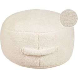 Pouf Cuscino Rotondo Poliestere Tinta Unita beige chiaro 50 x 50 x 30 cm Adlana