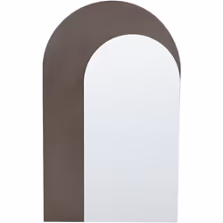 Specchio decorativo da appendere. Questo specchio ad arco dona un tocco di moderna eleganza alla tua casa. La cornice marrone ...