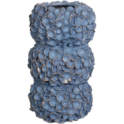 Beliani - Vaso da fiori retrò Boho Vaso da fiori da interno per esterni in magnesio Blu Muzaki