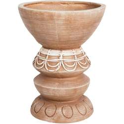 Fioriera Boho in magnesio per interni e per esterni marrone chiaro Disporum