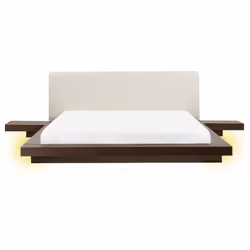 Letto matrimoniale dal design giapponese. Rendi la stanza da letto ancora più comoda con questo letto con rete a doghe di isp ...