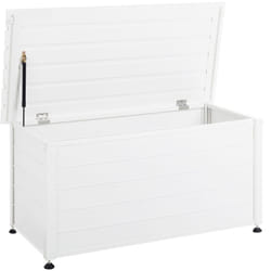 Mobile portaoggetti da giardino Alluminio 123x60 cm Mobili da giardino Portaoggetti Bianco Campalto