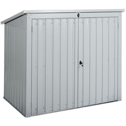 Casetta da giardino in acciaio zincato per attrezzi 134 cm Grigio Chiaro Moena