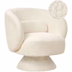 Sedia da salotto in stile retrò. Completamente imbottita, estremamente confortevole e con base girevole, questa poltrona conq ...