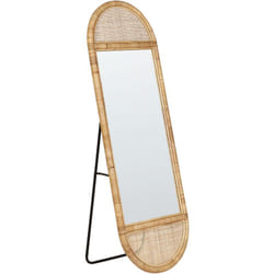 Beliani - Specchio da terra in rattan naturale 150x50 cm stile boho Barges