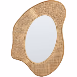 Specchio da parete irregolare fatto a mano. Introduci un tocco di naturalezza moderna in qualsiasi stanza con questo specchio ...