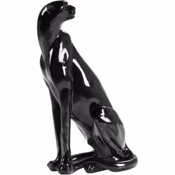 Figurina decorativa del giaguaro. Questa sorprendente statuetta di giaguaro fatta a mano, realizzata in nero lucido, aggiunge ...