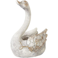 Beliani - Statuetta decorativa Cigno Decorazione da giardino per interni e per esterni Bianco Gruffy