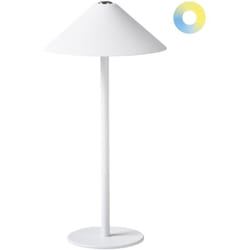 Beliani - Lampada da tavolo in alluminio bianco con interruttore a sfioramento e cavo di ricarica usb senza fili Francoli