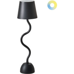 Beliani - Lampada da tavolo in alluminio nero con interruttore a sfioramento e cavo di ricarica usb senza fili Vouga