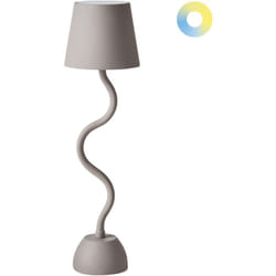 Beliani - Lampada da tavolo in alluminio beige con interruttore a sfioramento e cavo di ricarica usb senza fili Vouga