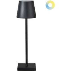 Lampada da tavolo moderna in alluminio con interruttore a sfioramento Cavo USB di ricarica senza fili per interni all'aperto Nero Baceiro