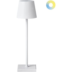 Beliani - Lampada da tavolo moderna in alluminio con interruttore a sfioramento Cavo usb di ricarica senza fili per interni all'aperto Bianco Baceiro