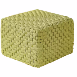 Pouf quadrato da giardino intrecciato a mano. Crea un'area di seduta elegante e funzionale nel tuo giardino con il nostro pou ...