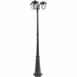 Lampione da giardino. Illumina il tuo spazio esterno con questo lampione, realizzato in alluminio resistente e materiale sint ...