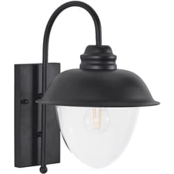 Lampada da parete moderna per esterni Lampada a stelo in metallo ferro vetro nero opaco Banka