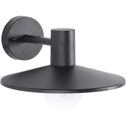 Lampada da parete moderna per esterni Lampada a stelo in metallo alluminio materiale sintetico nero opaco Baralia