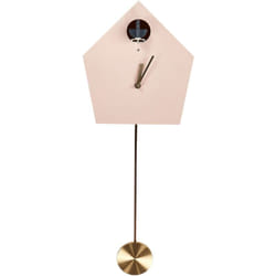 Beliani - Orologio a cucù da parete 24 x 63 cm Design per bambini Plastica senza numeri mdf Pendolo Rosa Arbaz