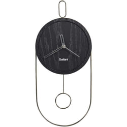 Beliani - Orologio da parete da appendere 20 x 45 cm Design senza numeri mdf Pendolo Nero Sierre