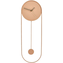 Orologio da parete 20 x 62 cm Design moderno con pendolo decorativo senza numeri Acciaio rosa Salvan