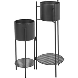 Beliani - Supporto per vaso da interno in metallo nero per piante Ulmus
