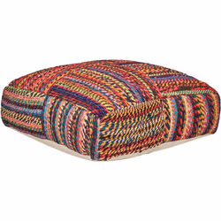 Cuscino da pavimento per soggiorno quadrato Boho fatto a mano. Per rendere il tuo salotto ancora più confortevole, aggiungi q ...