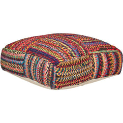 Cuscino da terra quadrato Boho in cotone riciclato 70 x 70 x 20 cm Multicolore Mekhtar
