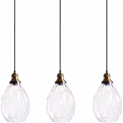 Lampada a sospensione con paralume in vetro. Illumina il tuo spazio con questa splendida lampada a sospensione a 3 punti, car ...