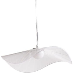 Beliani - Lampada a sospensione a led che illumina con paralume metallico lampadina aperta bianco Loire
