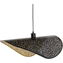 Beliani - Lampadadario illuminazione con paralume in metallo nero Mahi