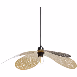 Lampada a sospensione con paralume in metallo. Aggiungi un tocco di arte moderna alla tua casa con questa raffinata lampada a ...