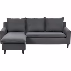 Elegante e comodo divano angolare in tessuto. Aggiungi un tocco di modernità ai tuoi interni con questo divano angolare dal d ...