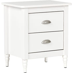Beliani - Comodino moderno retrò 2 cassetti bianco Shillington