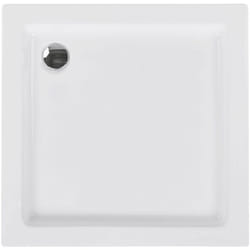 Piatto doccia con scarico abs Materiale sintetico 80 x 80 x 5 cm Bianco Ampay