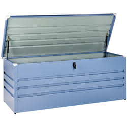Cassapanca da esterno in acciaio zincato blu 165 x 70 cm Cebrosa