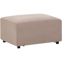 Pouf in tessuto poliestere con gambe in acciaio inox marrone grigio Kohlo